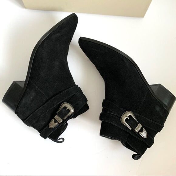 NEW with Box Marc Fisher YANDI WESTERN BUCKLE Ankle BOOT - Picture 5 of 11